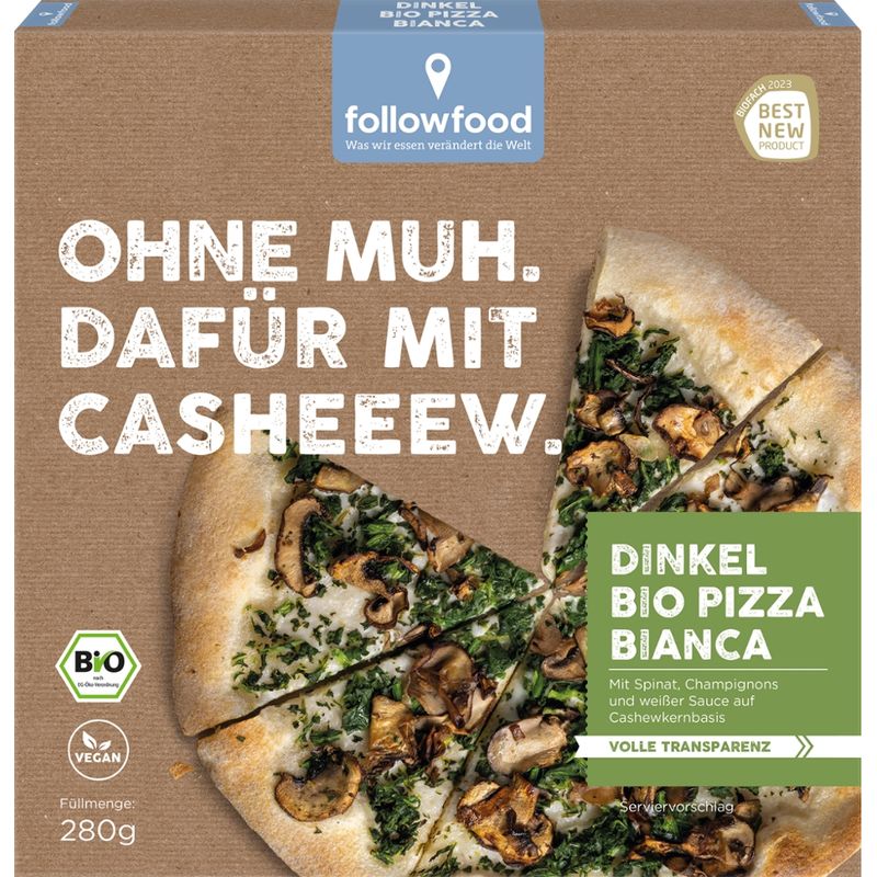 followfood Bio Pizza Bianca Vegan mit Bio Dinkelboden - Produktbild