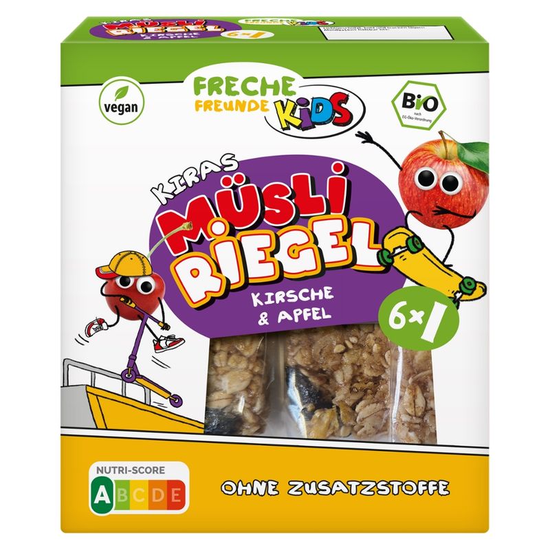 Freche Freunde Freche Freunde Kids Bio Kiras Müsli Riegel - Kirsche & Apfel 6x26g - Produktbild
