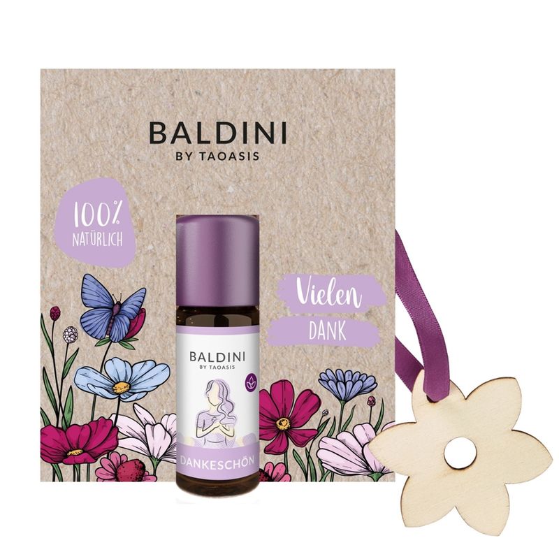 Baldini Baldini Dankeschön Mini-Duftset mit Holzblume - Produktbild