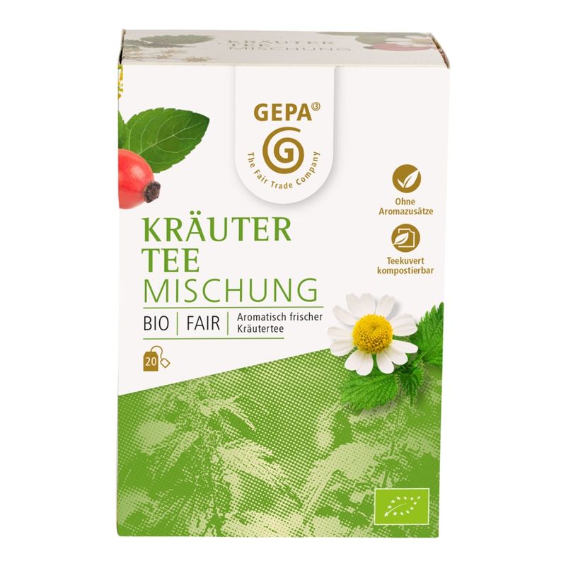 GEPA - The Fair Trade Company Bio Kräuter Teebeutel - Produktbild