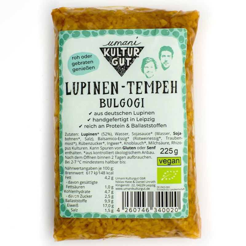 Umani Kulturgut Bio Lupinen-Tempeh Bulgogi 225 g - Produktbild