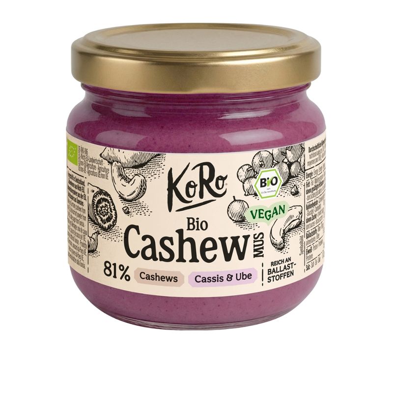 KoRo Handels GmbH Bio Cashewcreme mit Cassis und Ube 200 g - Produktbild