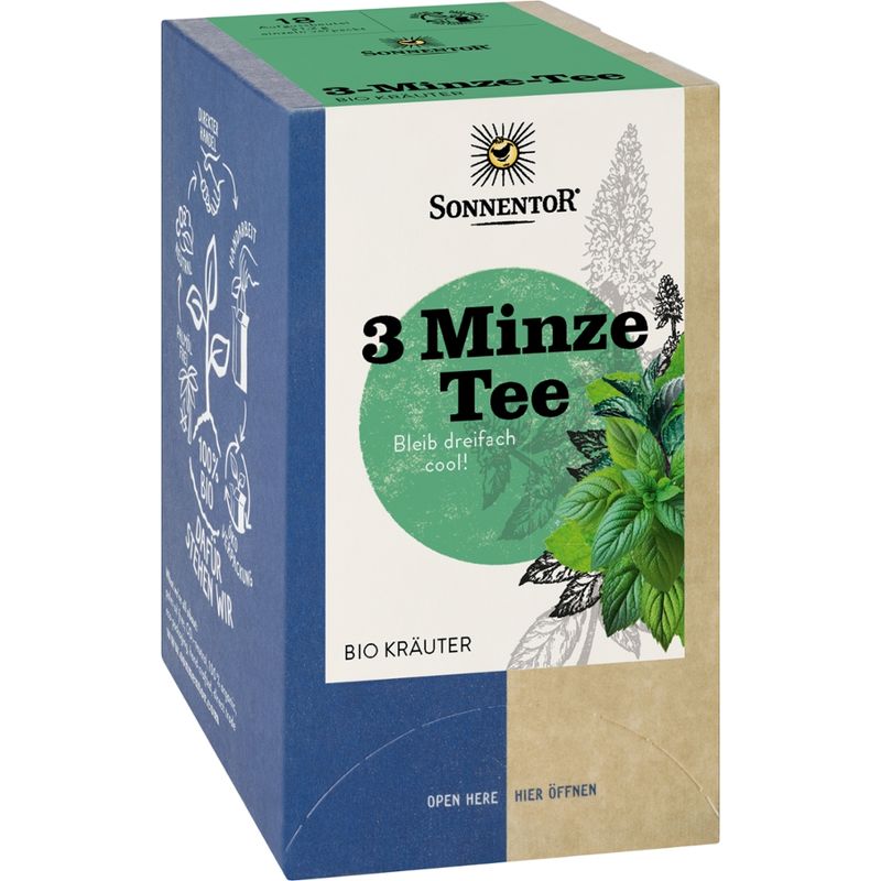 Sonnentor 3-Minze Tee, Doppelkammerbeutel - Produktbild