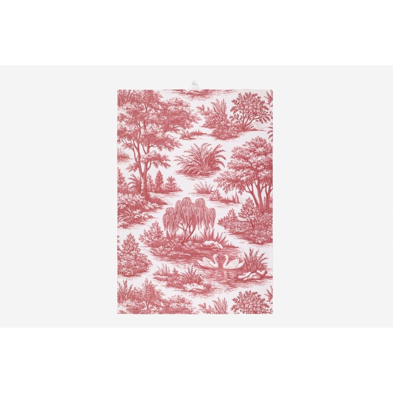LIVING CRAFTS Küchenhandtuch, 3er Pack, mineral red/offwhite, 50X70 cm - Produktbild