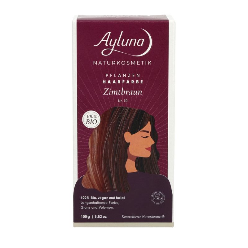 Ayluna Pflanzenhaarfarbe Nr. 70 Zimtbraun - Produktbild