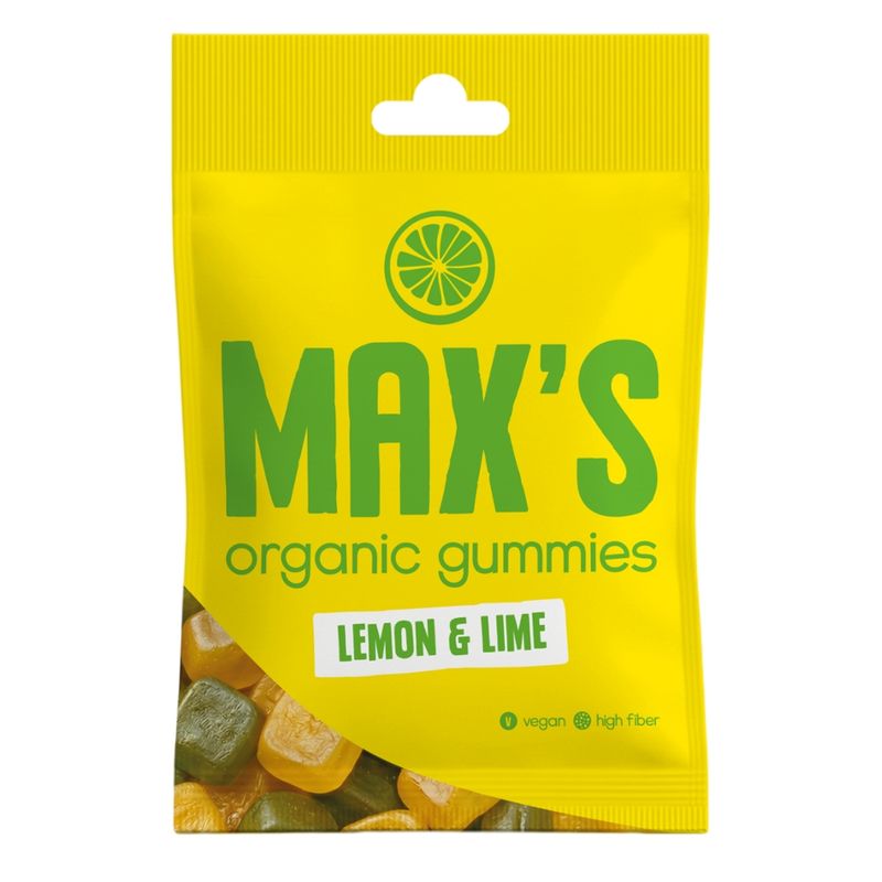 Max's Organic Sweets Max's Organic Lemon & Lime gummies 8x75g - Produktbild