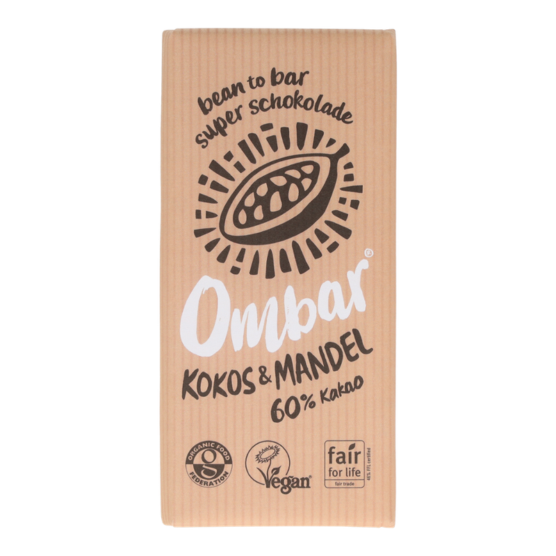 Ombar Ombar Mandel Kokos Bio Rohschokolade 70g - Produktbild