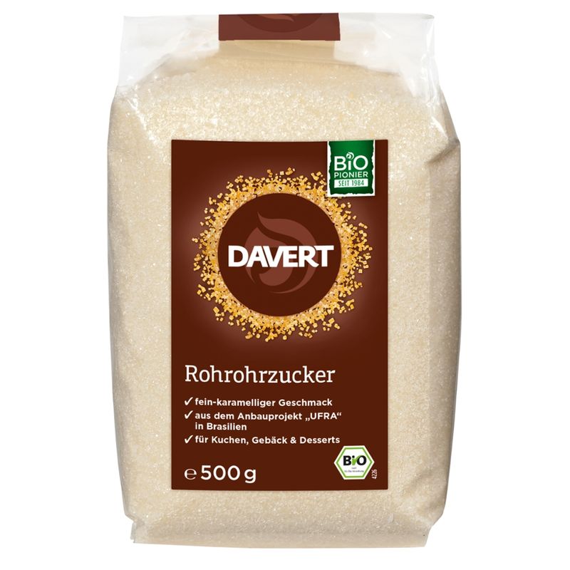 Davert Rohrohrzucker UFRA 500g - Produktbild