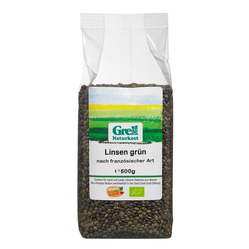 Grell Naturkost Linsen grün, nach französischer Art - Produktbild