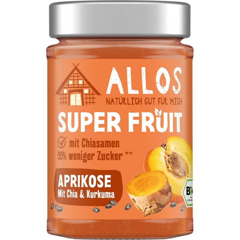 Allos Super Fruit Aprikose mit Chia & Kurkuma - Produktbild