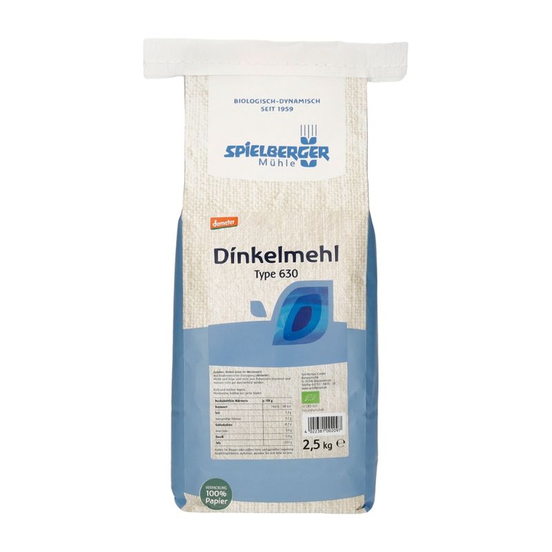 Spielberger Mühle Dinkelmehl Type 630, demeter  – für Familien & Vorrat - Produktbild
