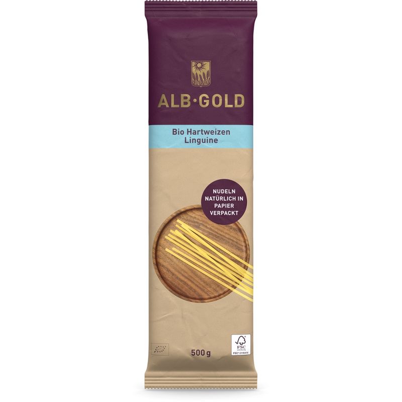 ALB-GOLD ALB-GOLD Bio Hartweizen Linguine 500g ( Papier) - Produktbild