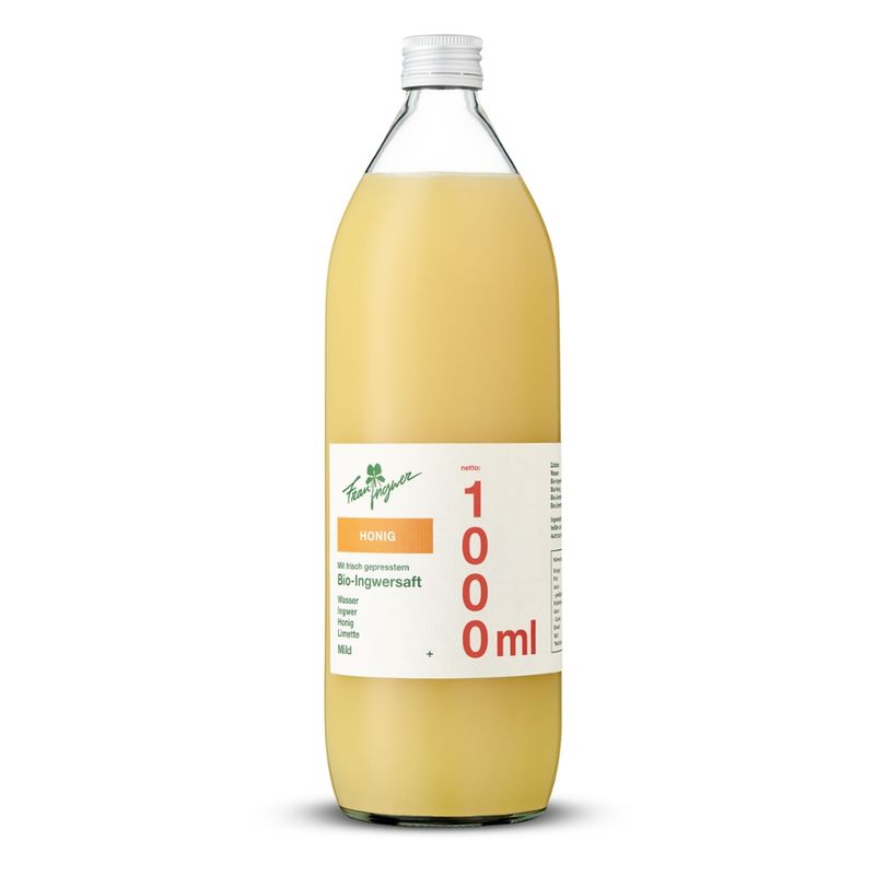 Frau Ingwer Frau Ingwer Honig 1000 ml mit frisch gepresstem Ingwersaft - Produktbild
