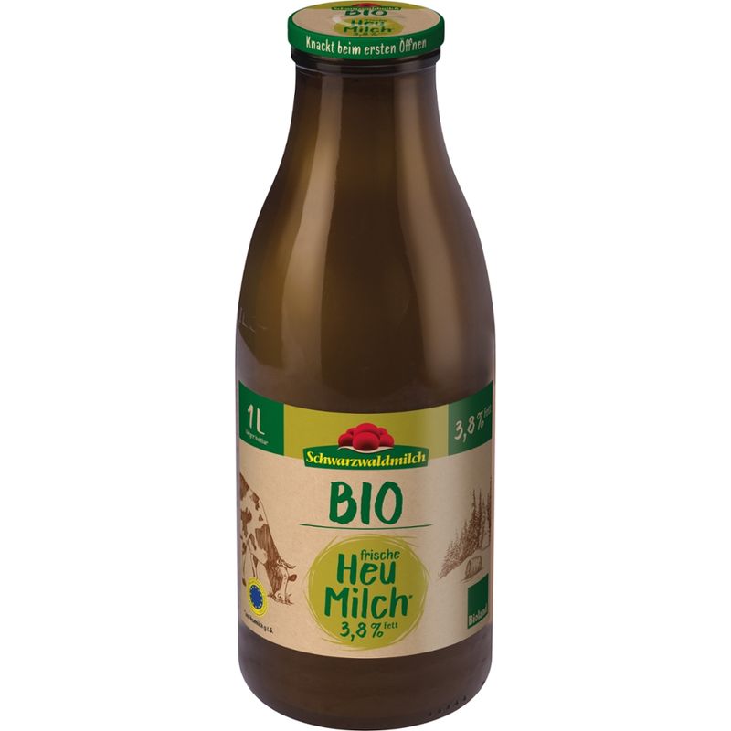 Schwarzwaldmilch BIO Heumilch SWM BL Heu Frischmilch 3,8% 6x1L FL - Produktbild