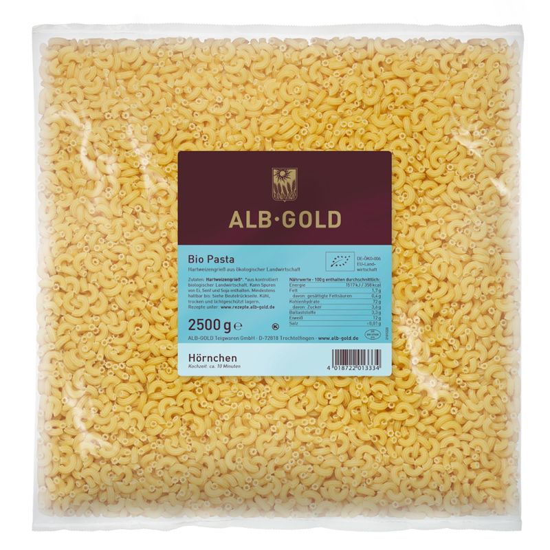 ALB-GOLD AG Bio Hartweizen Hörnchen 4 x 2,5 kg - Produktbild
