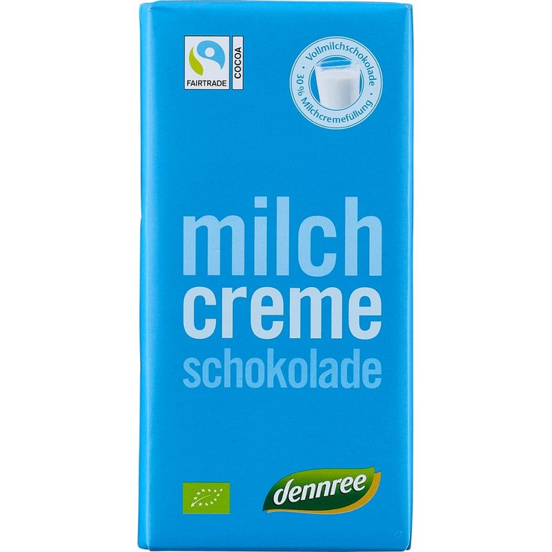 dennree Vollmilchschokolade mit Milchcremefüllung - Produktbild