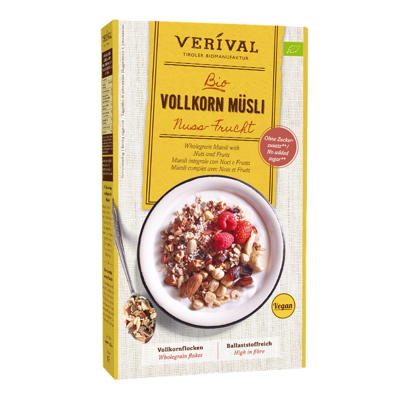 Verival Verival Bio Nuss-Frucht Vollkornmüsli - Produktbild