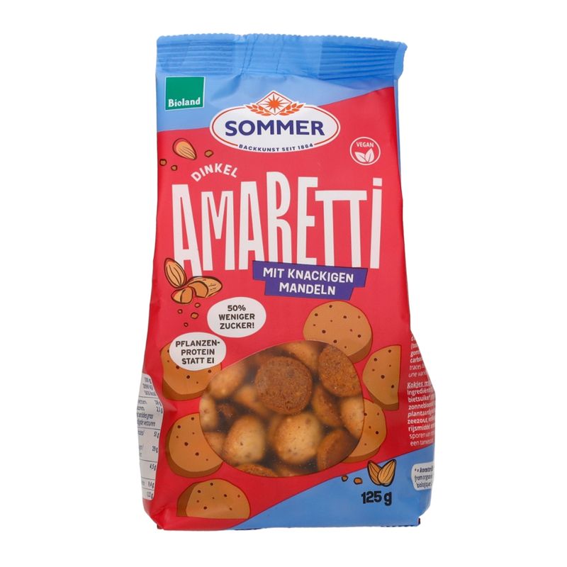 Sommer Bio Dinkel Amaretti mit knackigen Mandeln vegan - Produktbild