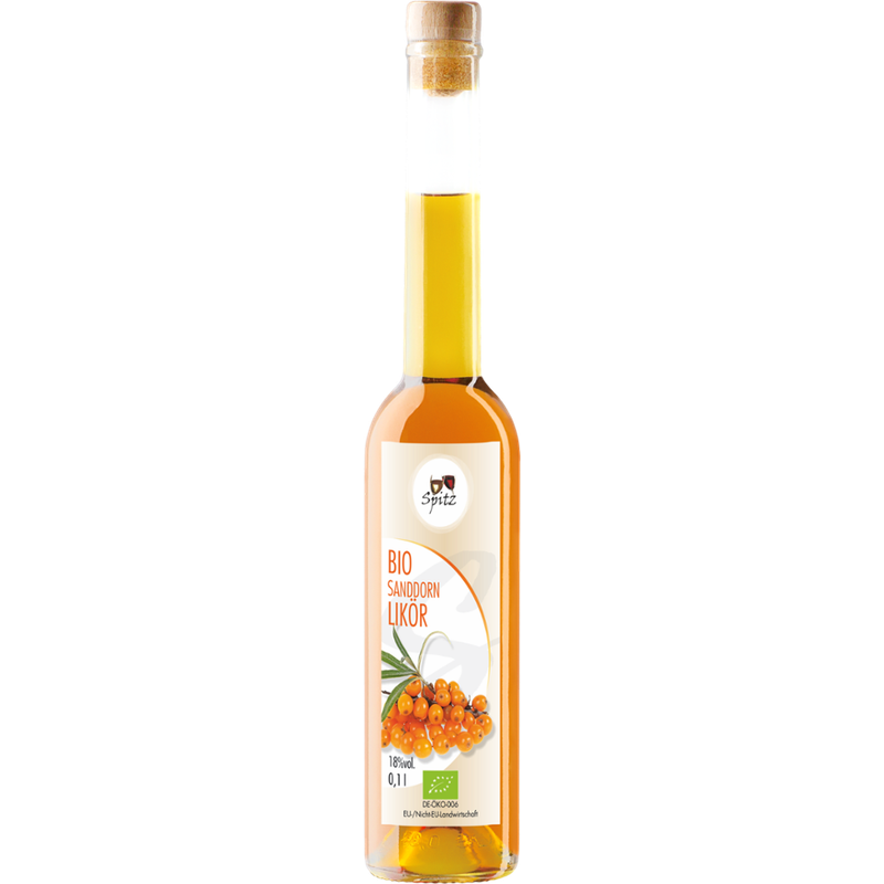 Spitz BIO Sanddorn Likör mit Fruchtsaft 0.1 l, 18 vol% - Produktbild