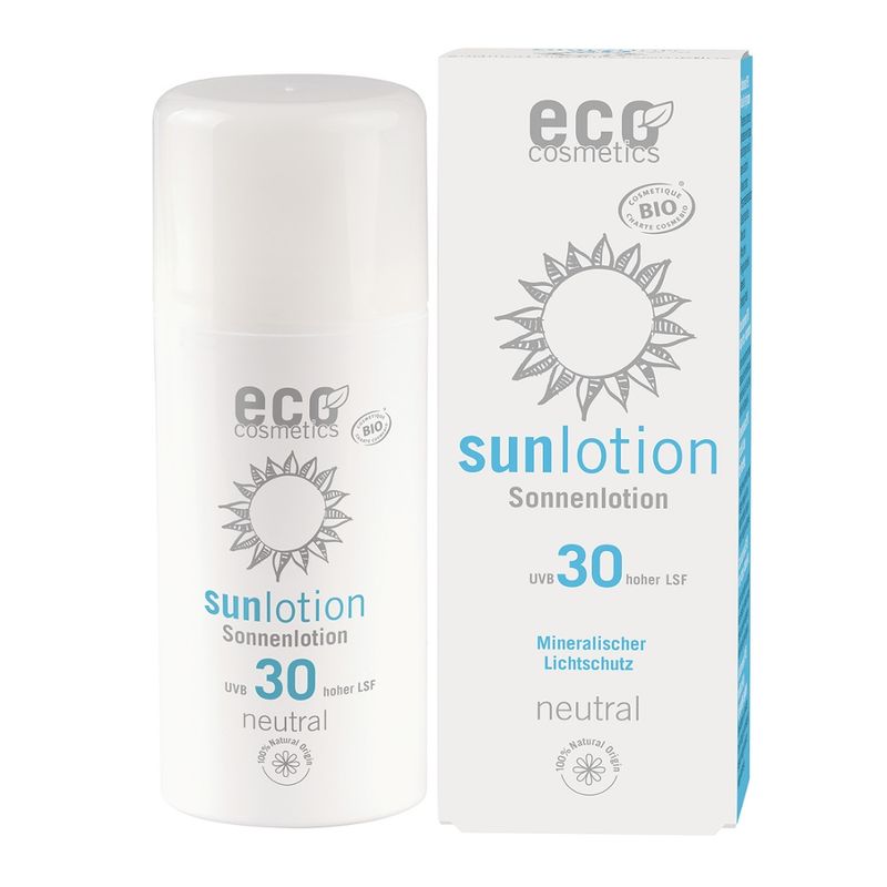 eco cosmetics Sonnenlotion LSF 30 neutral ohne Parfum - Produktbild