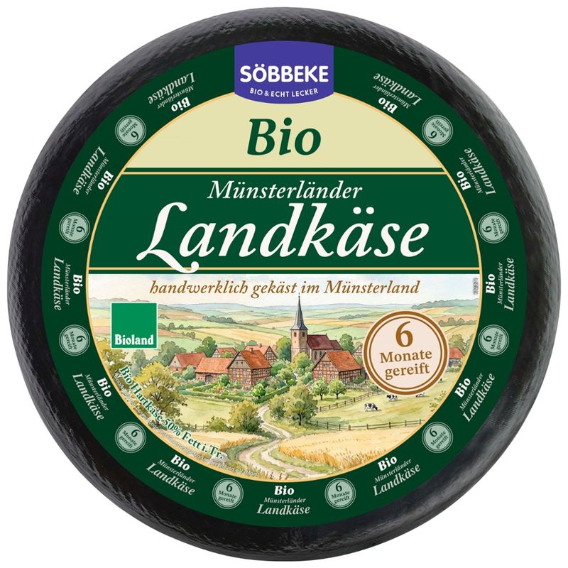 Söbbeke Bio Münsterländer Landkäse 50 % Fett i. Tr. - Produktbild