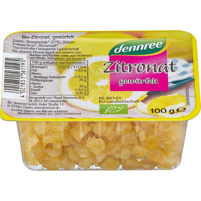 dennree Zitronat gewürfelt - Produktbild