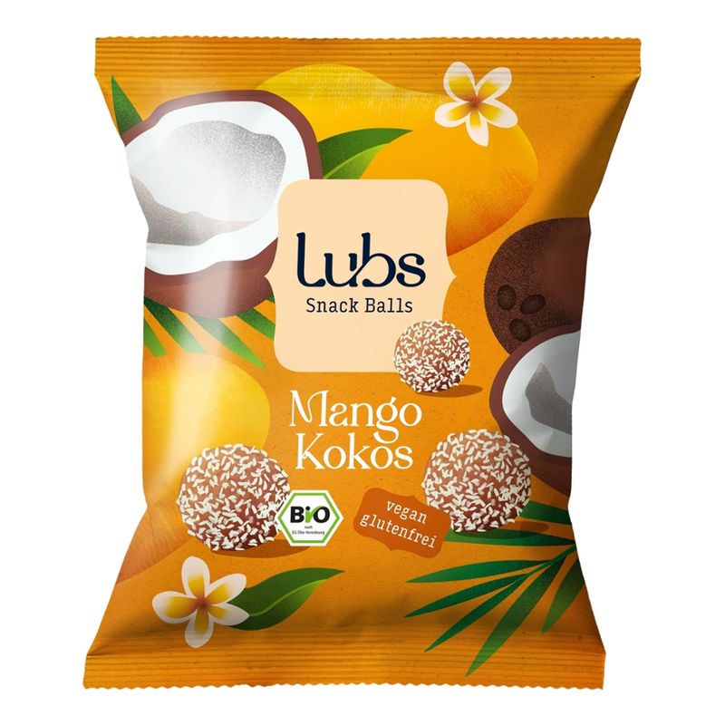 Lubs Lubs Snack Balls Mango Kokos, bio - Produktbild
