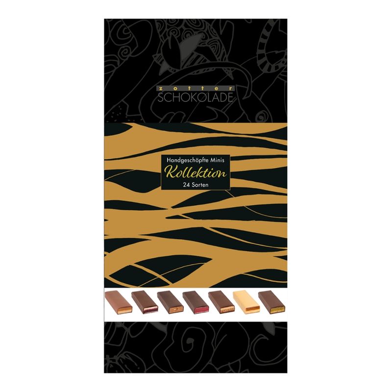 Zotter Schokolade Handgeschöpfte Minis Kollektion (Alk.) - 24 Sorten - Produktbild