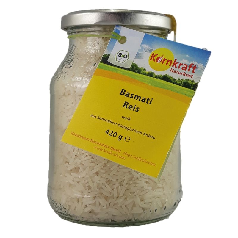 Kornkraft Basmati Reis weiß 420 g Pfandglas - Produktbild