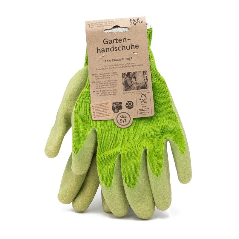 FAIR ZONE FAIR ZONE Gartenhandschuhe Größe L - Fair Trade & FSC - Produktbild