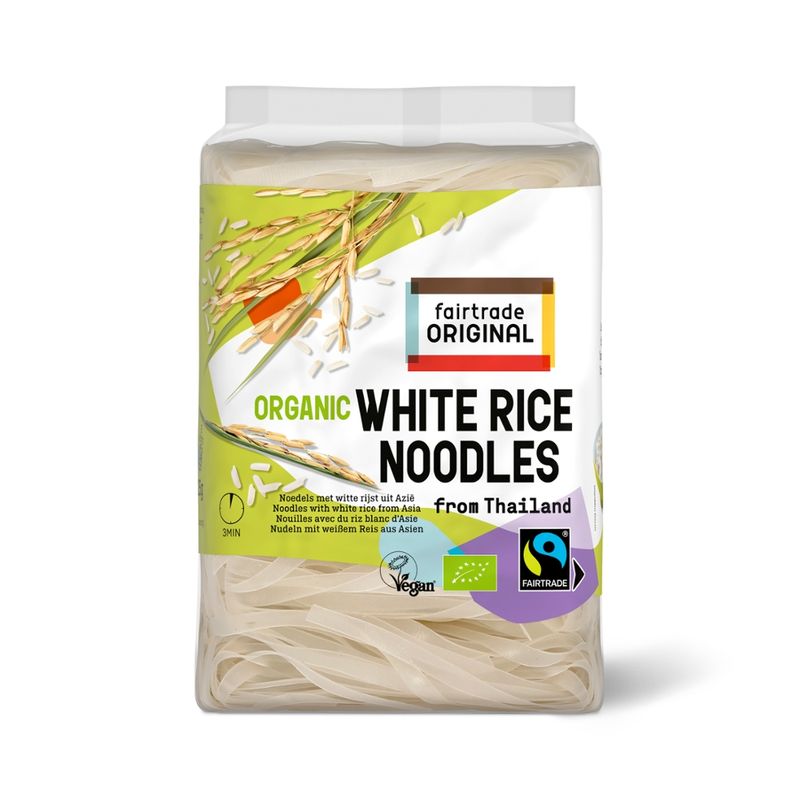 Fairtrade Original Biologische Weiße Reisnudeln, aus Nam Om, Thailand. Fair gehandelt, 225g - Produktbild