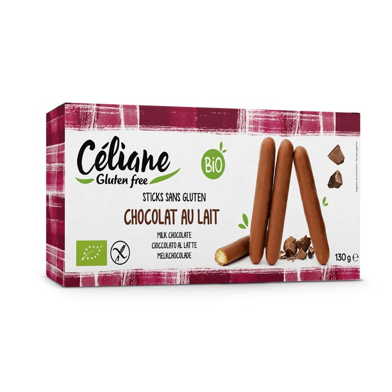 Céliane Milchschokoladen-Sticks glutenfrei - Produktbild
