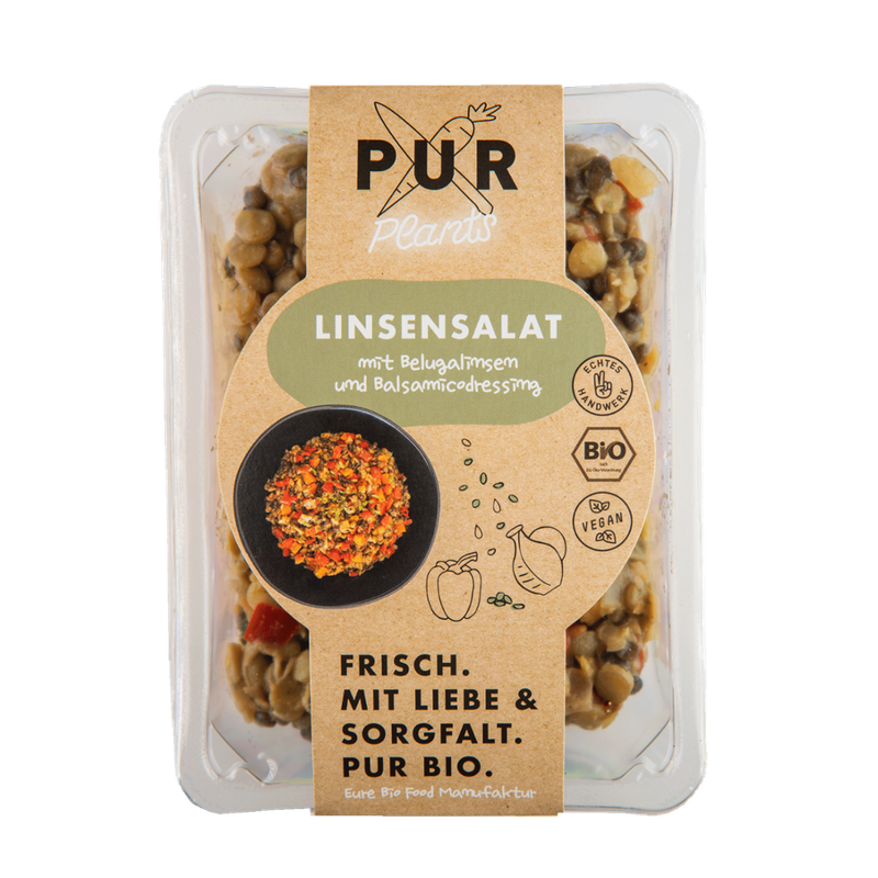 PUR Bio-Manufaktur PUR Linsensalat mit Belugalinsen und Balsamicodressing - Produktbild