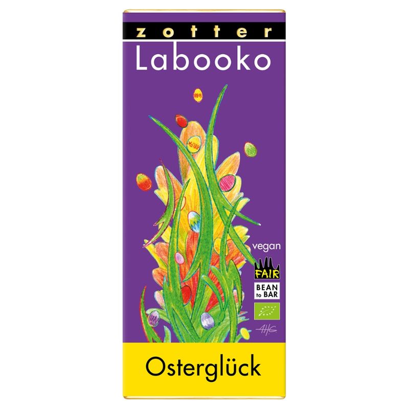 Zotter Schokolade Labooko Osterglück - 75% Tansania & 62% Dominikanische Republik VEGAN - Produktbild