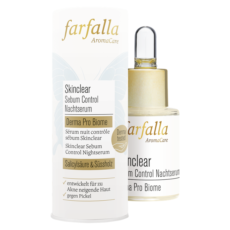 farfalla Skinclear Sebum Control Nachtserum, Derma Pro Biome, 15ml - Produktbild