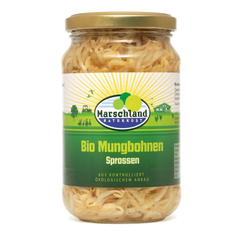Marschland  Bio-Mungbohnen Sprossen 370 ml Gl. MARSCHLAND - Produktbild
