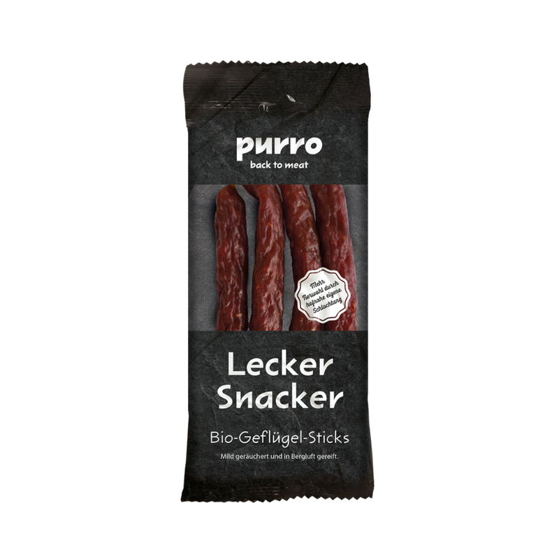 PURRO PUR BIO-Geflügel-Sticks e80g GS - Produktbild