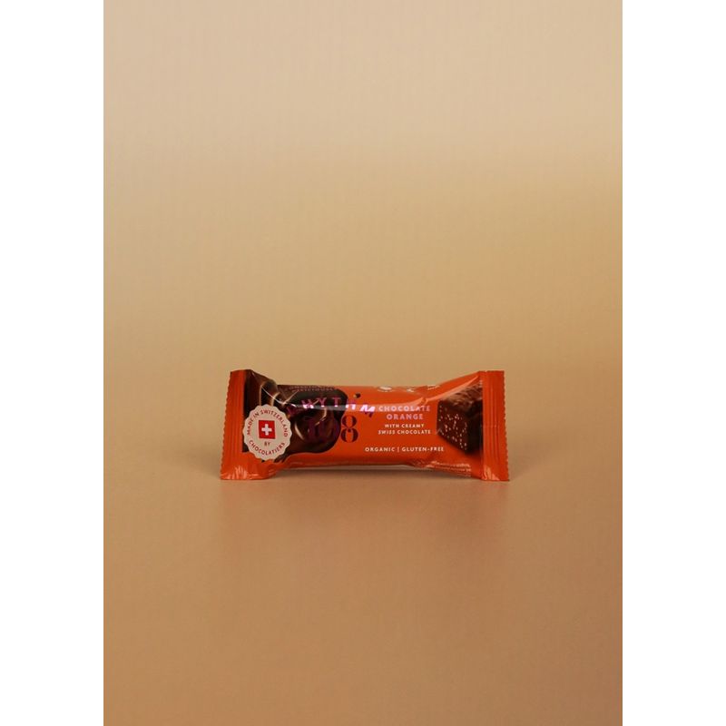 Rhythm 108 Bio-Riegel mit Hafer und Orange, überzogen mit Schokolade (Minimum 38% Kakao). - Produktbild