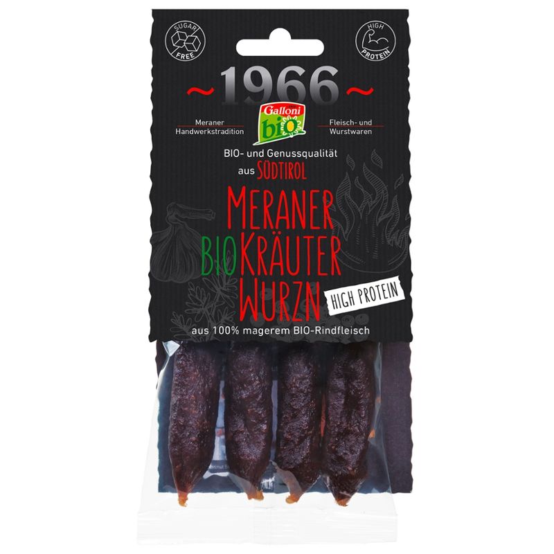 Galloni BIO BIO Kräuterwurzn "100% beef" 4St.100 gr. - Produktbild