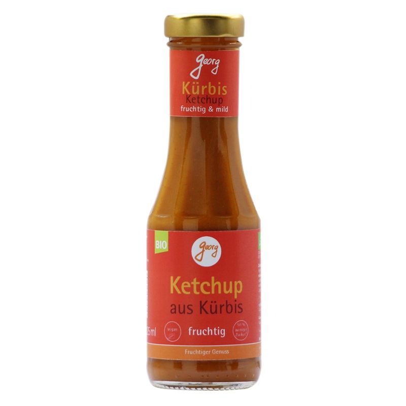 Georg Ketchup mild fruchtig mit Kürbis Bio 225 ml, vegan, 50 % weniger Zucker - Produktbild