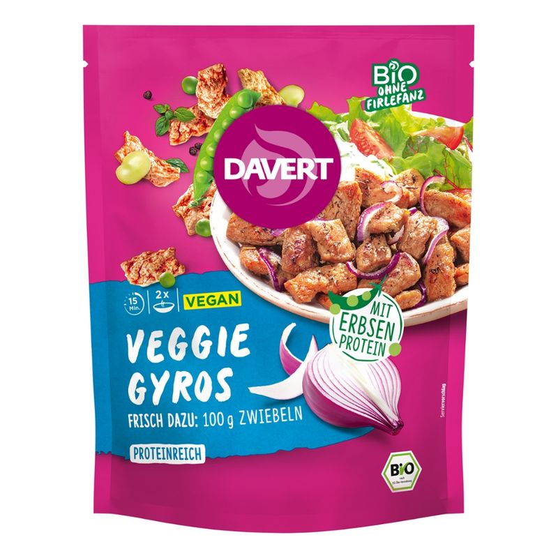 Davert Veggie Gyros mit Erbsenprotein 68g - Produktbild