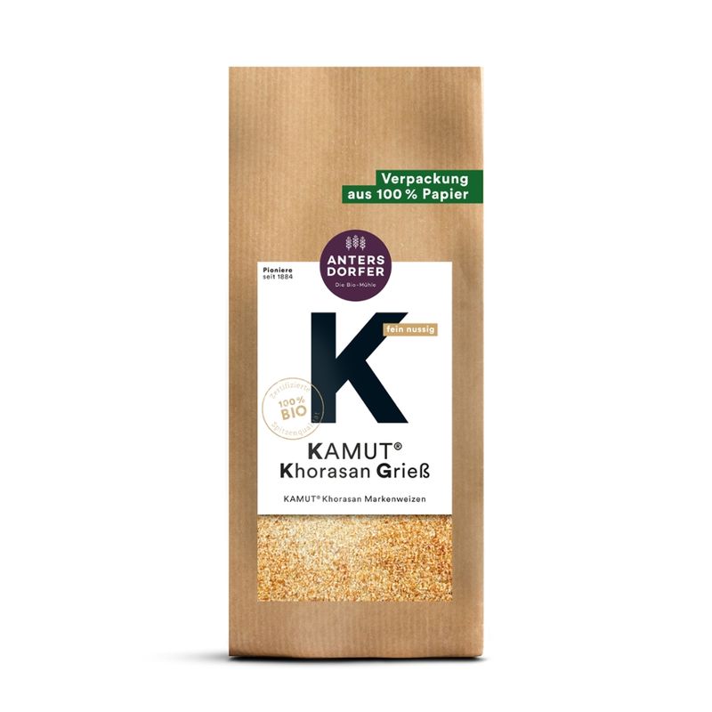 Antersdorfer - Die Bio-Mühle Bio KAMUT® Khorasan Grieß  (Vollkorn) - Produktbild
