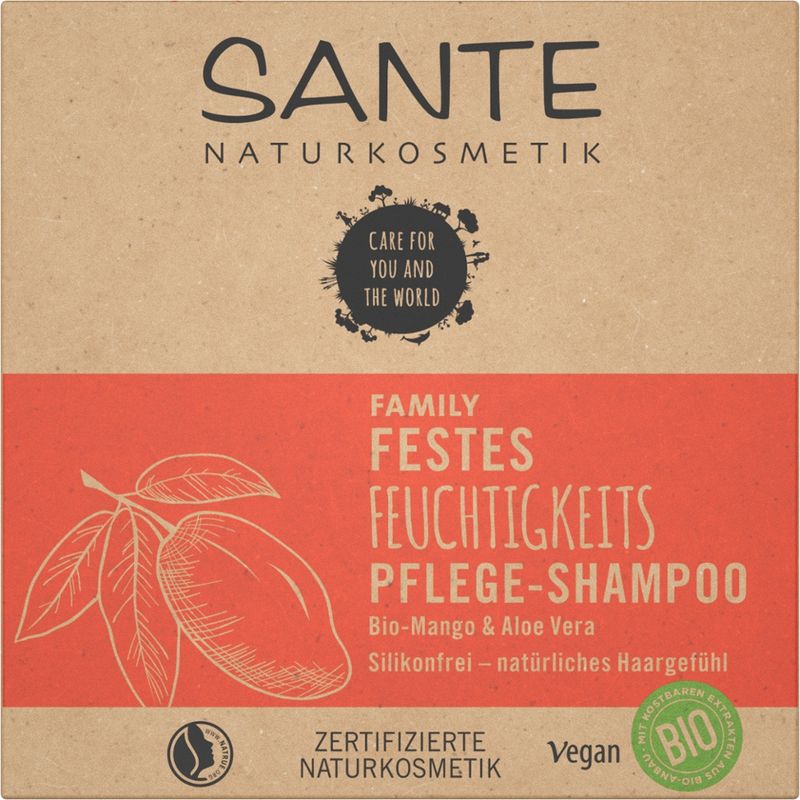 Sante Festes Feuchtigkeits Pflege-Shampoo Bio-Mango & Aloe Vera - Produktbild