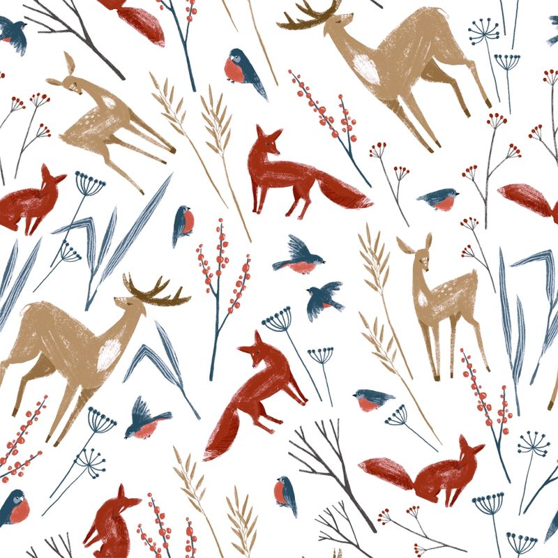 Paper + Design Motivserviette 3-lagig 33x33 cm "Autumn animals" - Produktbild