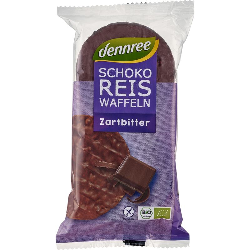 dennree Schoko-Reiswaffeln mit Zartbitterschokolade - Produktbild