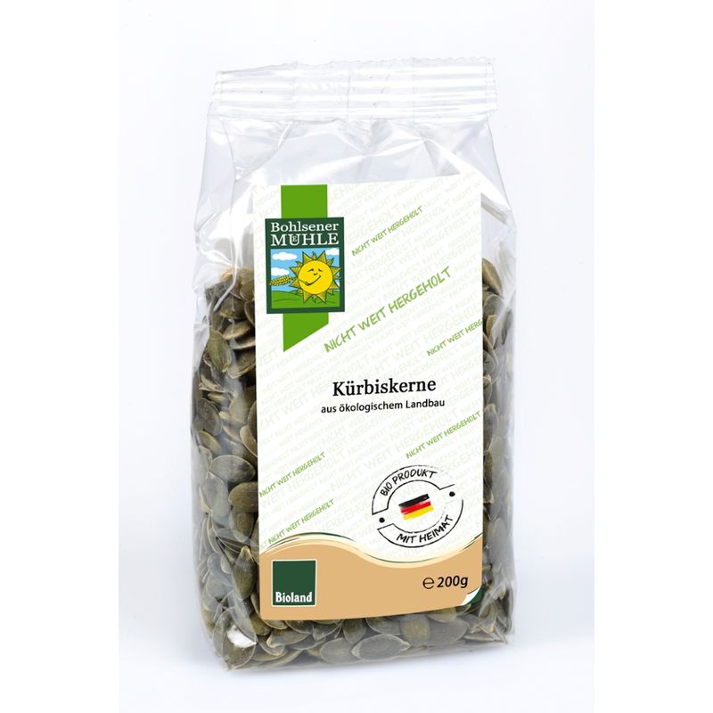 Bohlsener Mühle Kürbiskerne, dunkelgrün, aus Deutschland - Produktbild