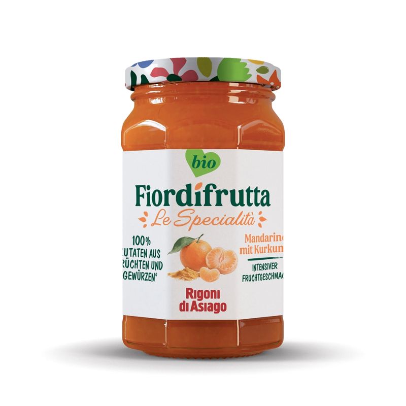 Rigoni di Asiago S.R.L.  Fiordifrutta Bio Mandarine mit Kurkuma Aufstrich - Produktbild