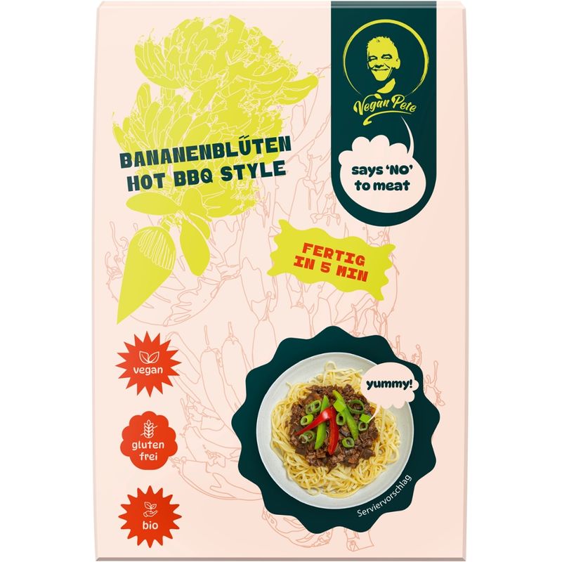Vegan Pete Bananenblüten Hot BBQ Style 250g - Produktbild