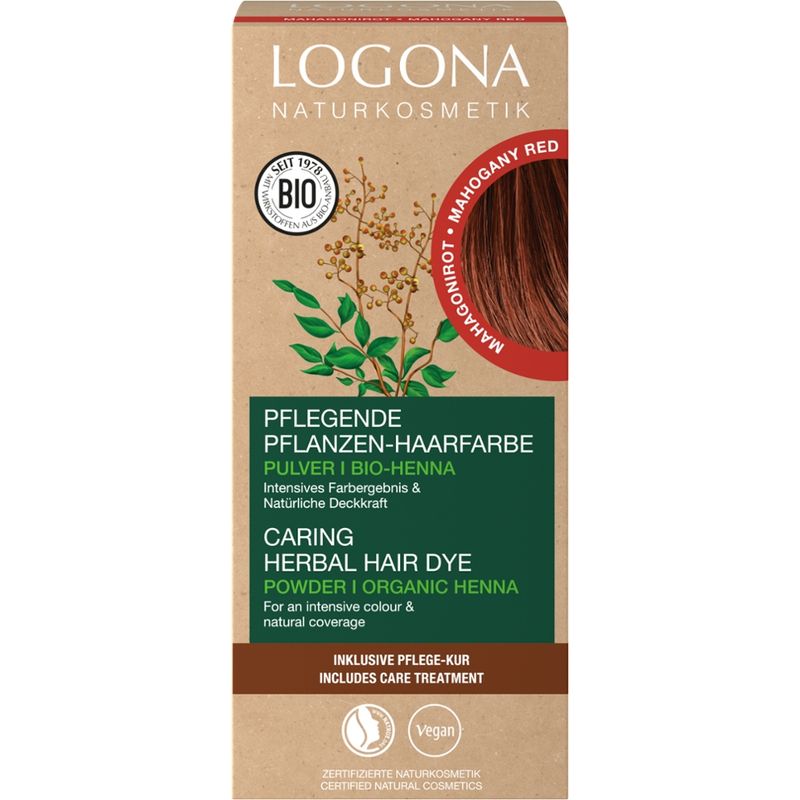Logona LOGONA Pflanzen-Haarfarbe Pulver Mahagonirot - Produktbild