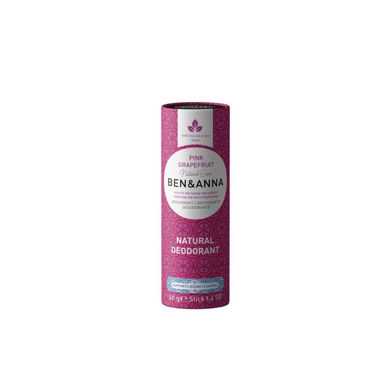 Ben&Anna Natural Care Ben&Anna Natural Care Papertube Deodorant Pink Grapefruit 40g - Produktbild